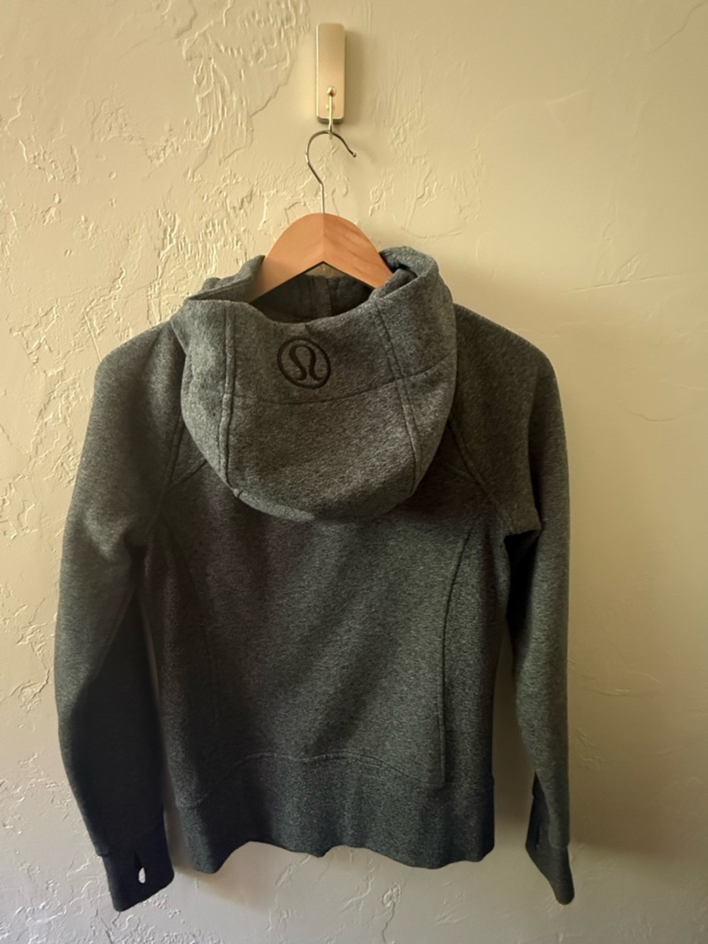 lululemon athletica Heathered Dark Gray Hooded Sweatshirt